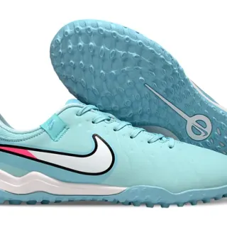 Nike Blue Pink Low-Cut Synthetic Upper Textured Panel Construction Turf Soccer Shoes