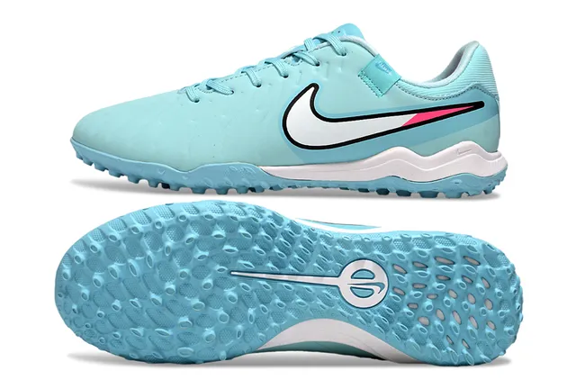 Nike Azul Rosa Low-Cut Sintético Superior Panel Texturizado Construcción Césped Artificial Zapatos de Fútbol 6