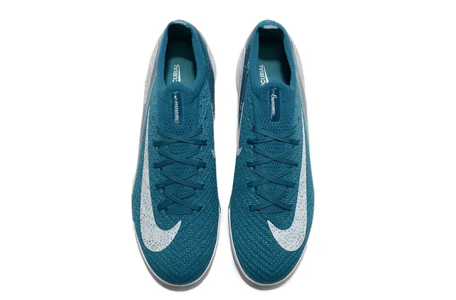 Nike Blue White Knit Upper Dynamic Fit Collar Turf Soccer Shoes 2