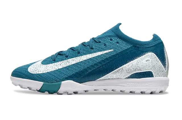 Nike Blue White Knit Upper Dynamic Fit Collar Turf Soccer Shoes 8