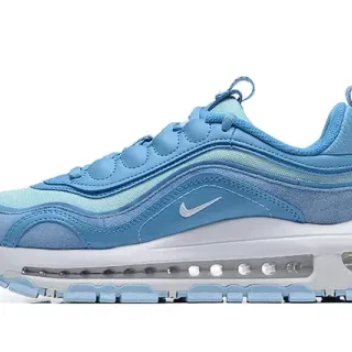 Nike Blue White Layered Mesh And Synthetic Upper Visible Full-Length Air Unit Lifestyle Sneakers