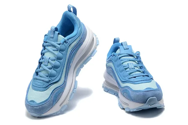 Nike Tênis Lifestyle Azul Branco com Upper de Malha e Sintético Full-Length Air Unit Visível 3