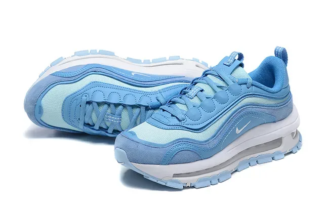 Nike Tênis Lifestyle Azul Branco com Upper de Malha e Sintético Full-Length Air Unit Visível 4