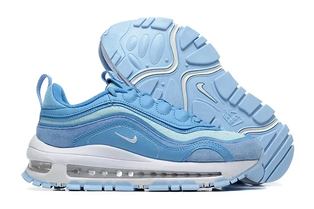 Nike Tênis Lifestyle Azul Branco com Upper de Malha e Sintético Full-Length Air Unit Visível 5