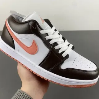 Nike Brown Orange Low-Top Leather-and-Mesh Upper Lifestyle Sneakers