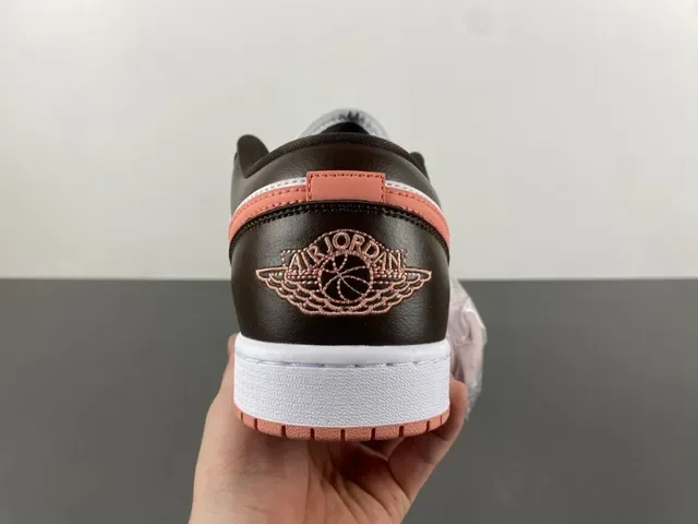 Nike Brown Orange Low-Top चामড়া এবং জাল লাইফস্টাইল স্নিকার্স 4