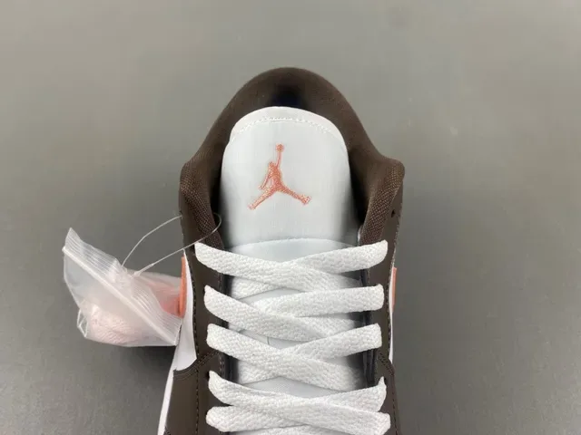 Nike Brown Orange Low-Top चामড়া এবং জাল লাইফস্টাইল স্নিকার্স 6