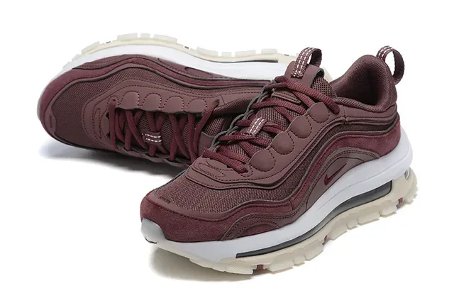 Nike Burgundy White Layered Maroon Upper Visible Air Unit Lifestyle Sneakers 4