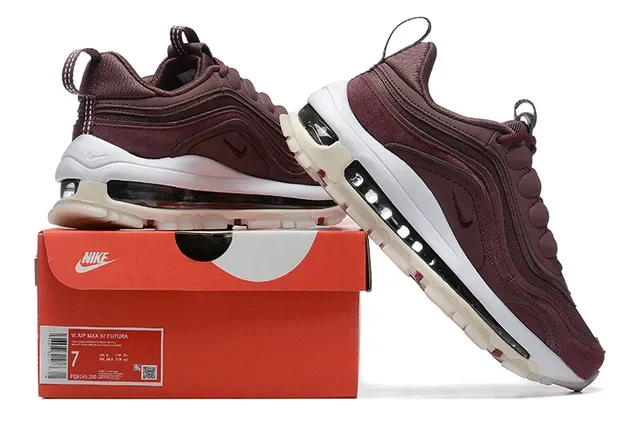 Nike Burgundy White Layered Maroon Upper Visible Air Unit Lifestyle Sneakers 6