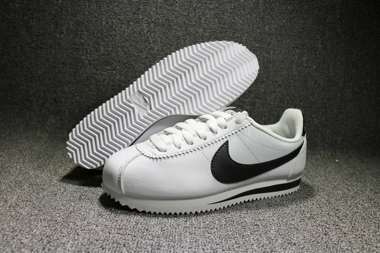 Nike Cortez White Black Lifestyle Sneakers 5