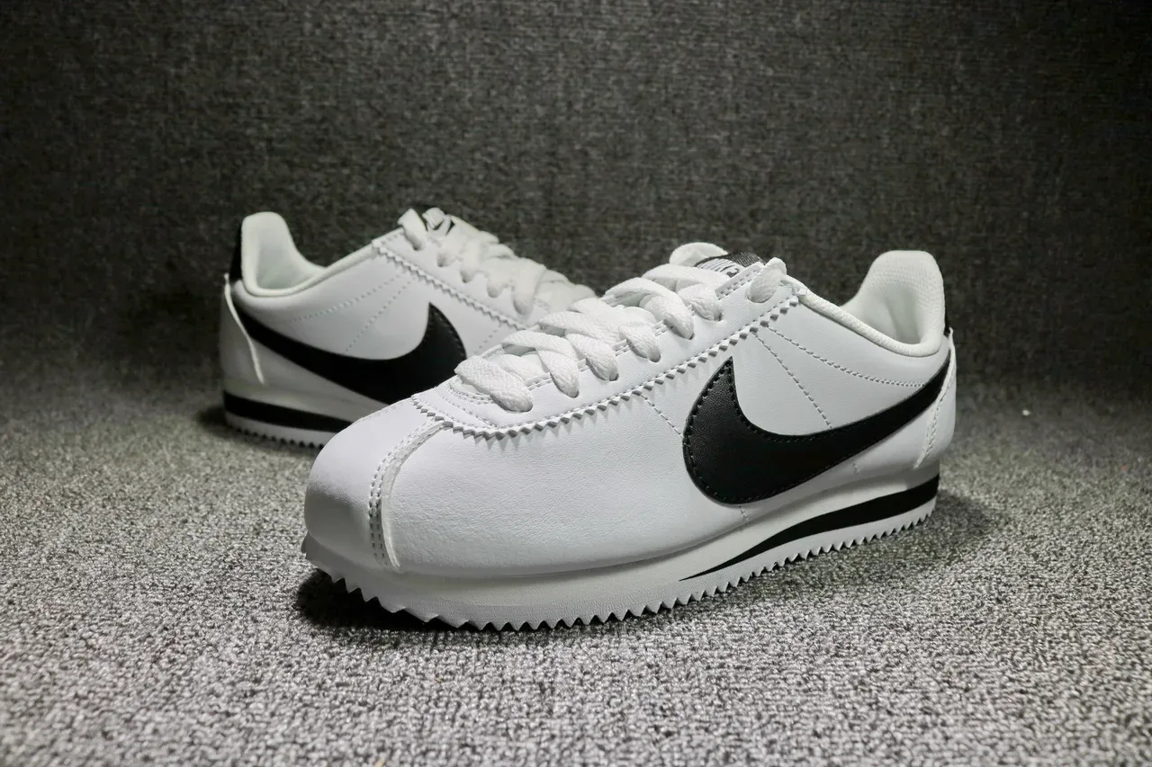 Nike Cortez White Black Lifestyle Sneakers 6