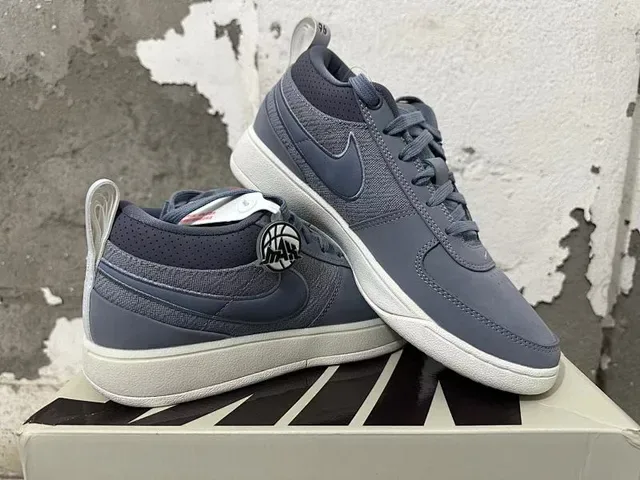 Nike Court Legacy Low Blue White Perforated Tongue Lifestyle Sneakers 2