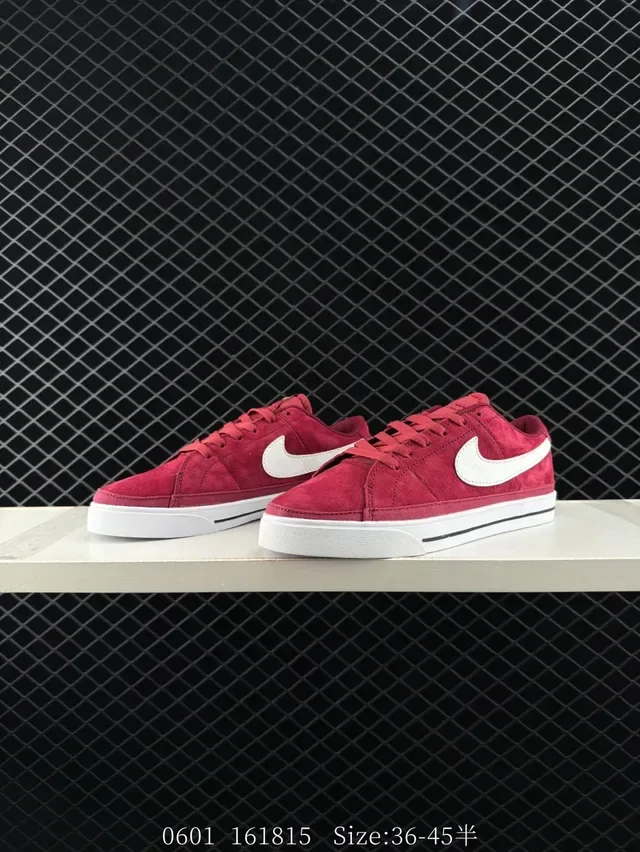 Nike Court Legacy Red Suede Lifestyle Sneakers 2
