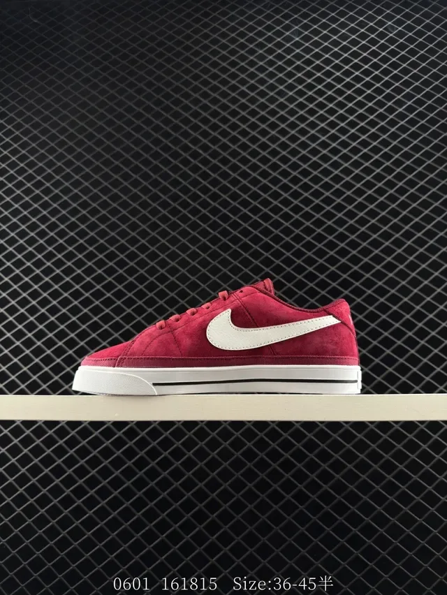 Nike Court Legacy Red Suede Lifestyle Sneakers 4