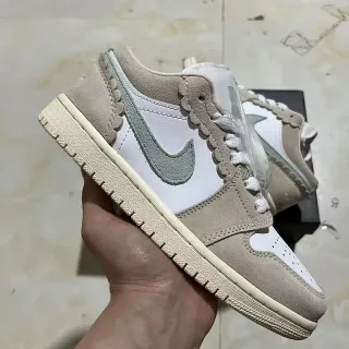 Nike Dunk Low Beige Sage Green Suede Leather Lifestyle Sneakers