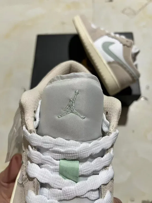 Nike Dunk Low Beige Sage Green Chaussures Lifestyle en Daim et Cuir 4