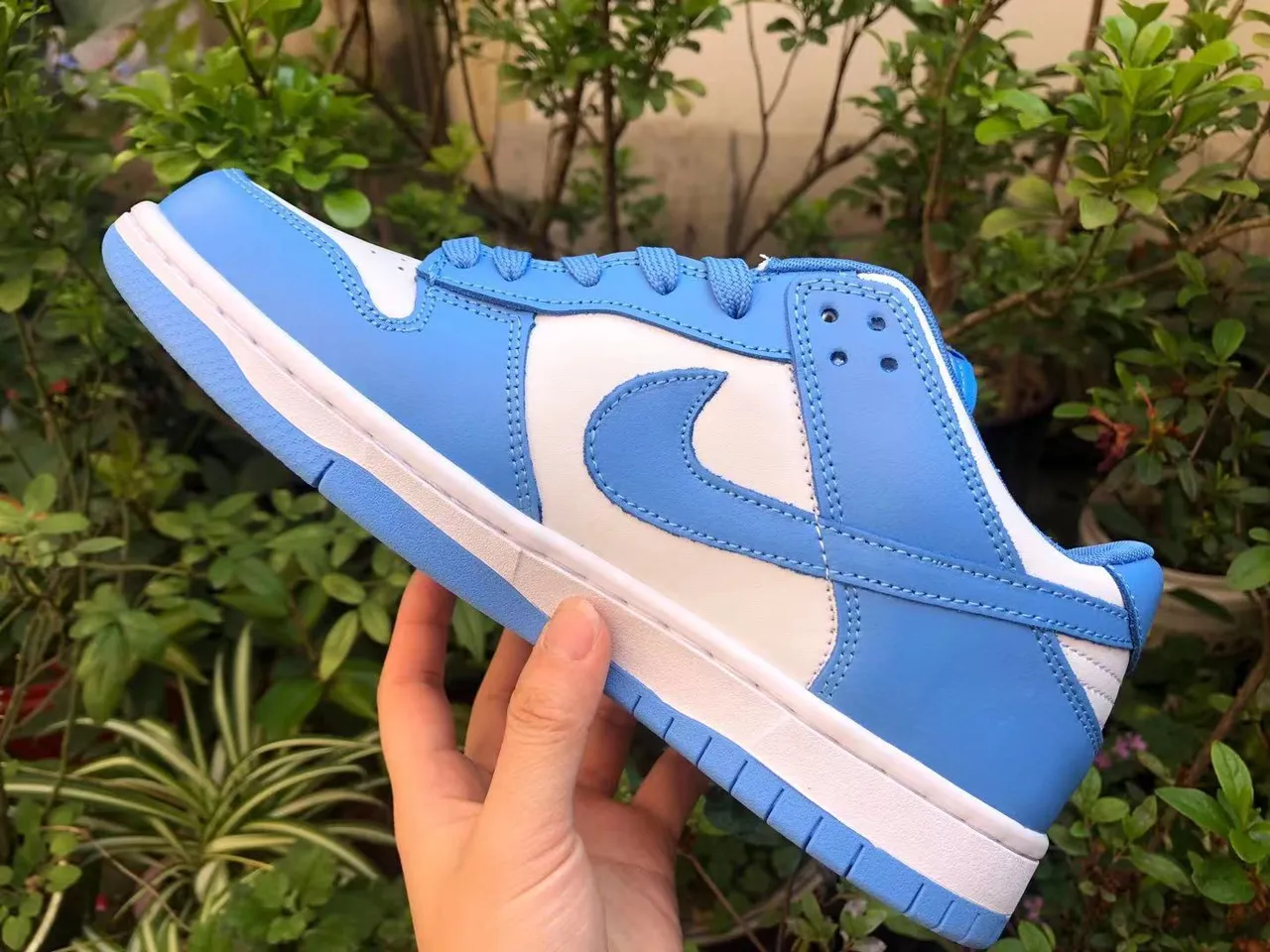 Nike Dunk Low Blue and White Lifestyle Sneakers 6