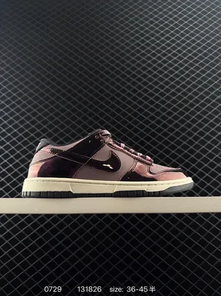 Nike Dunk Low Iridescent Metallic Purple Pink Lifestyle Sneakers 2