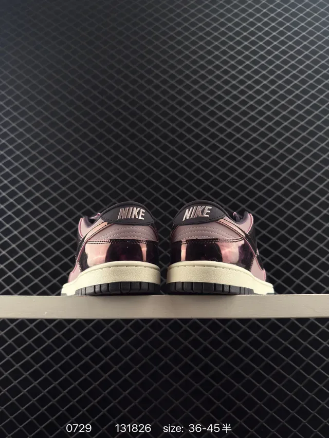 Nike Dunk Low Iridescent Metallic Purple Pink Lifestyle Sneakers 3