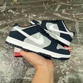 Nike Dunk Low Navy and Gray Lifestyle Sneakers