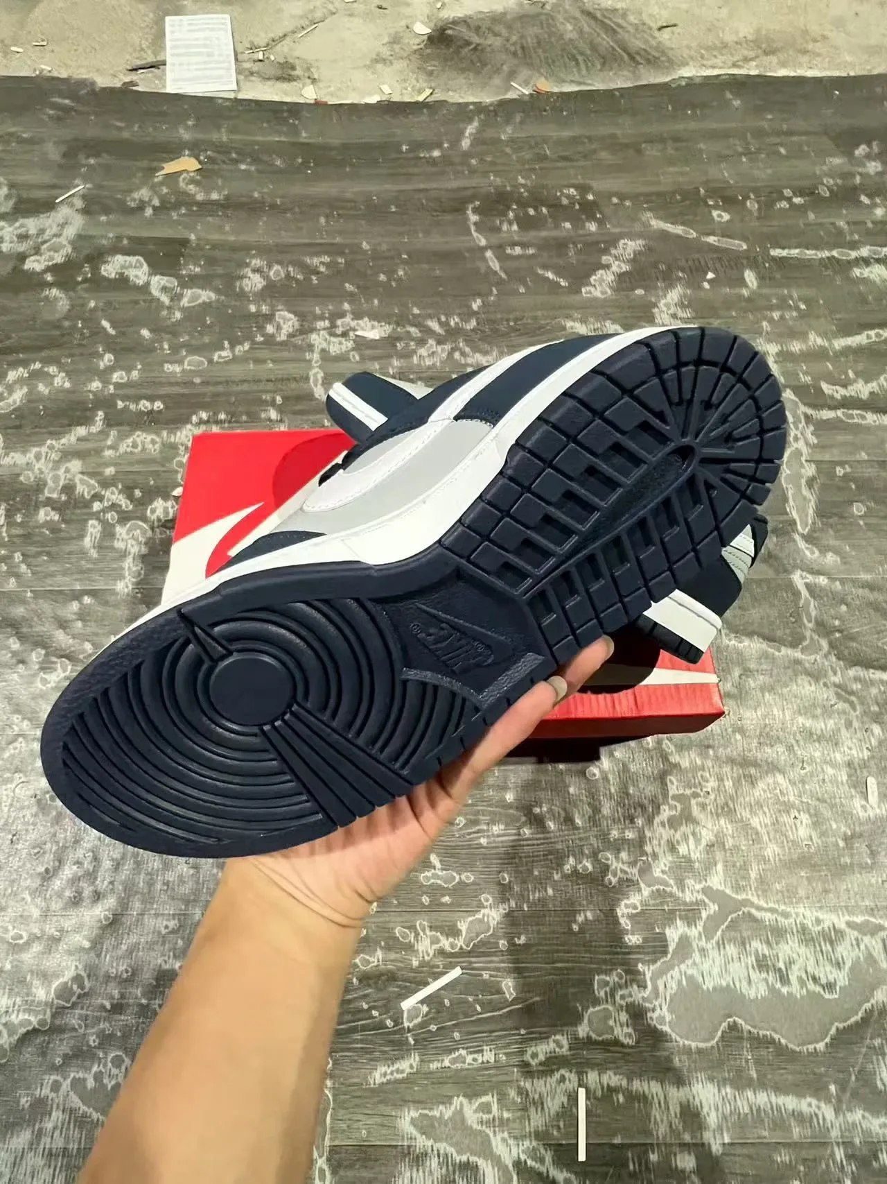 Nike Dunk Low Navy and Gray Lifestyle Sneakers 6