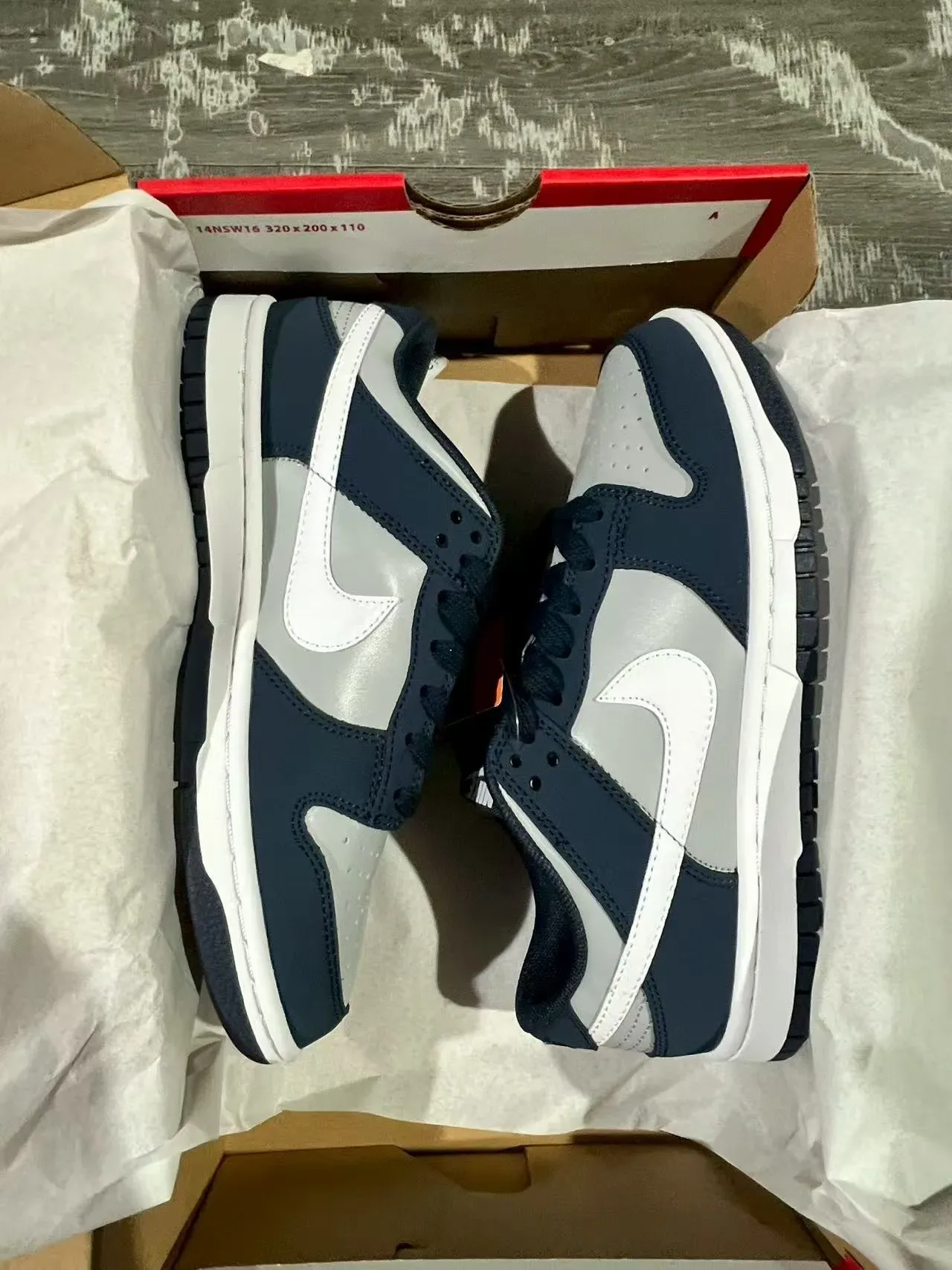 Nike Dunk Low Navy and Gray Lifestyle Sneakers 9