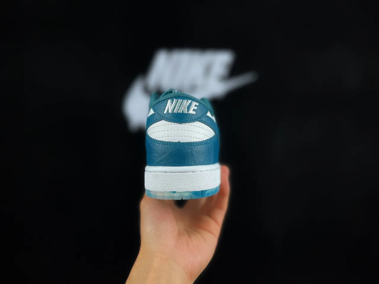Nike Dunk Low Teal and White Lifestyle Sneakers 6