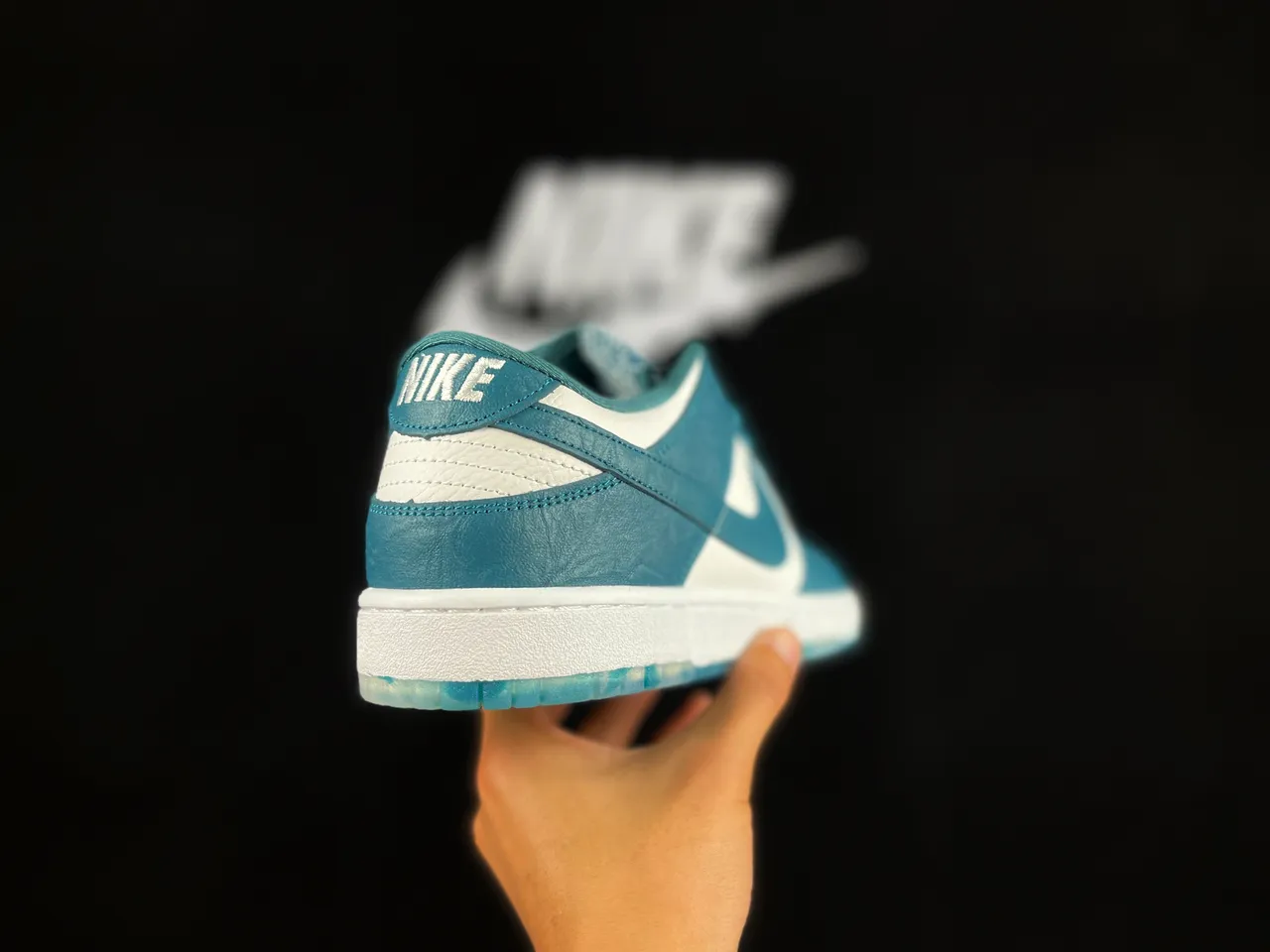 Nike Dunk Low Teal and White Lifestyle Sneakers 7