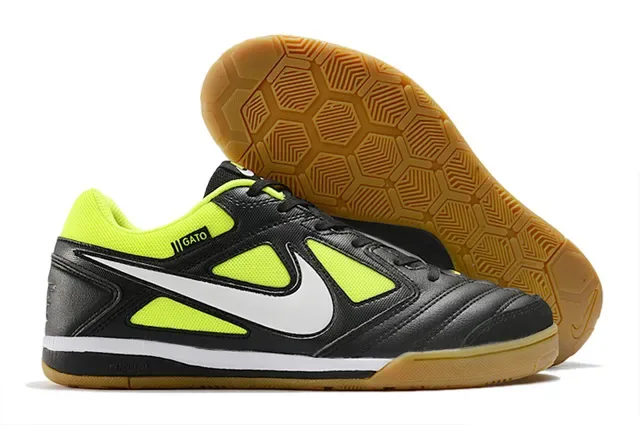 Nike Gato White Yellow Low-Top Synthetic Mesh Upper Sneakers 6