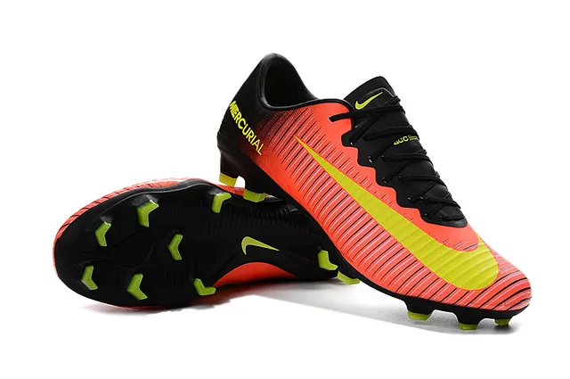 Nike Verde Negro Bajo Corte Superior Sintético Textura Acanalada Suelo Firme Zapatos de Fútbol 16