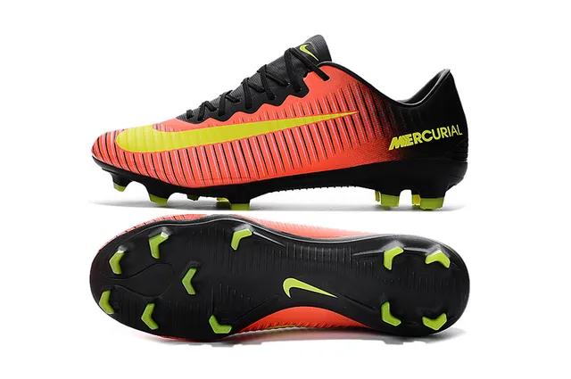 Nike Verde Negro Bajo Corte Superior Sintético Textura Acanalada Suelo Firme Zapatos de Fútbol 19