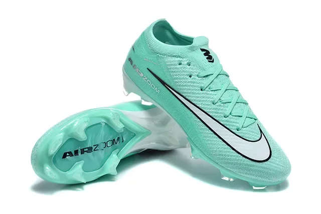 Nike Verde Branco Upper de Tricô Ajuste Dinâmico Colar Ground Firme Sapatos de Futebol 7