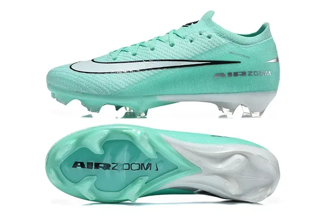 Nike Verde Branco Upper de Tricô Ajuste Dinâmico Colar Ground Firme Sapatos de Futebol 9