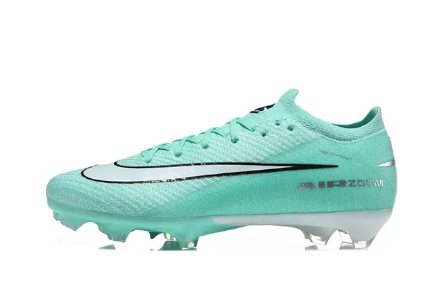 Nike Verde Branco Upper de Tricô Ajuste Dinâmico Colar Ground Firme Sapatos de Futebol 10