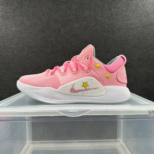 Nike Hyperdunk X Low Pink White Yellow Star Basketball Shoes 2