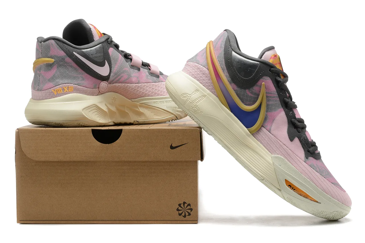 Nike KD Multicolor Low-Top Silhouette Layered Synthetic Cage Overlay Basketball Shoes 13