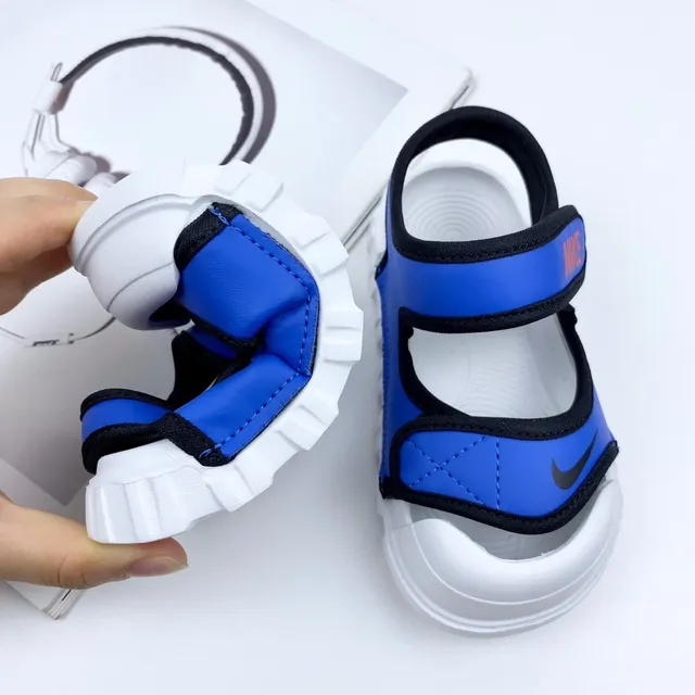Nike Enfants Bleu Deux brides Velcro Sandales Casual 24