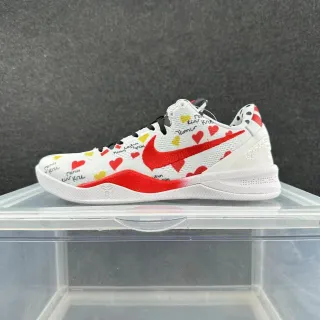 Nike Kobe 8 System Corazones Blancos Rojos Zapatillas de Baloncesto
