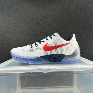 Nike Kobe 9 Elite Low White Red Navy Basketball Shoes