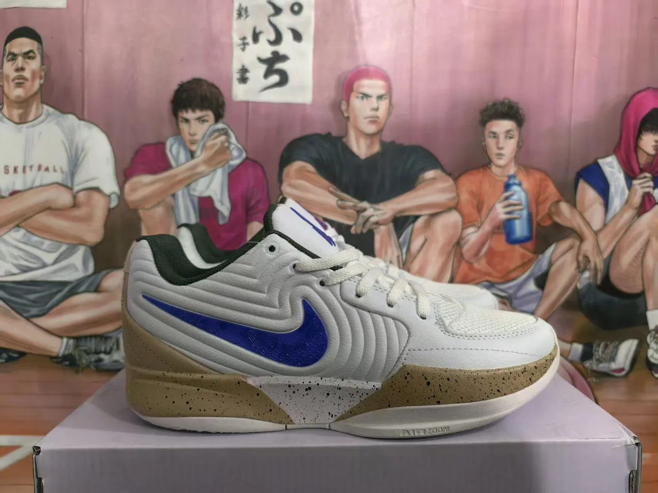 Chaussures de basketball Nike Kyrie Blanc Bleu Low-Top Silhouette Maille Et Synthétique Supérieure 4