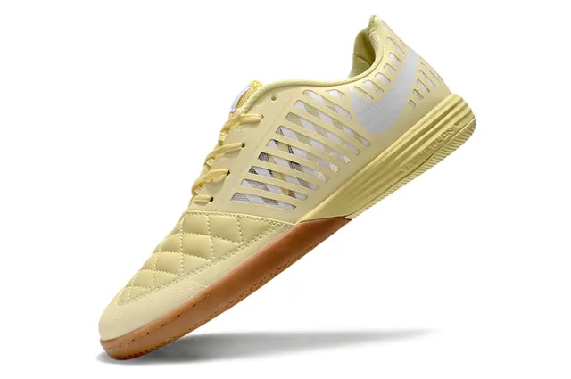 Nike Lunar Gato Jaune Marron Boîte à Doigts Matelassée Ventilation Cage Supérieure Chaussures de Football Intérieur 9