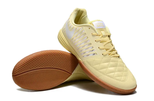 Nike Lunar Gato Jaune Marron Boîte à Doigts Matelassée Ventilation Cage Supérieure Chaussures de Football Intérieur 10
