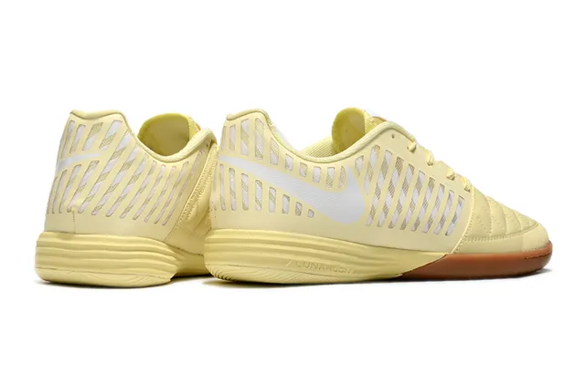 Nike Lunar Gato Jaune Marron Boîte à Doigts Matelassée Ventilation Cage Supérieure Chaussures de Football Intérieur 11
