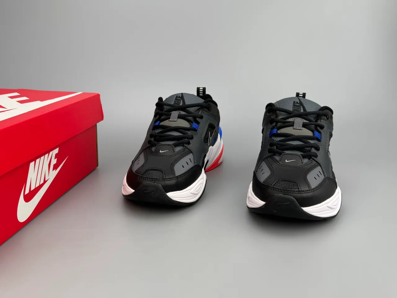 Nike M2K Tekno Black White Red Blue Lifestyle Sneakers 5