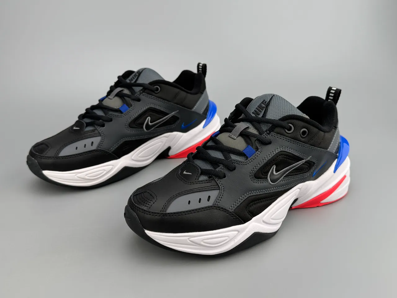 Nike M2K Tekno Black White Red Blue Lifestyle Sneakers 7