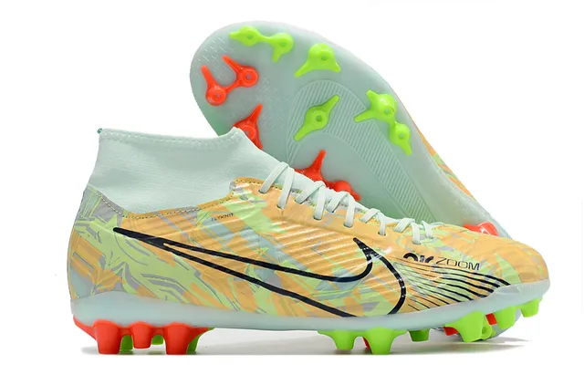 Nike Mercurial Superfly Multicolor Pink High-Cut Ankle Collar Geometric Camo Upper Firm-Ground Soccer Shoes 5