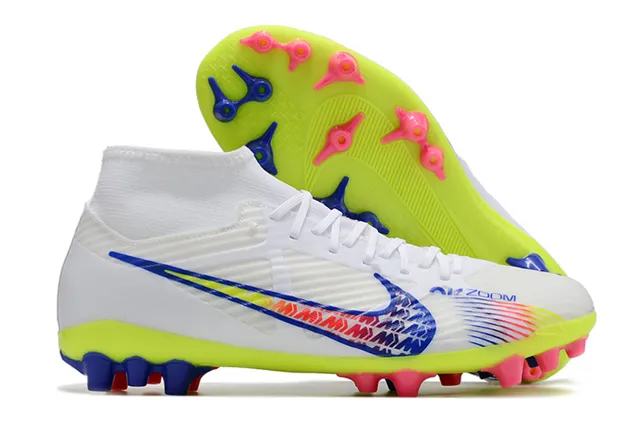 Nike Mercurial Superfly Multicolor Pink High-Cut Ankle Collar Geometric Camo Upper Firm-Ground Soccer Shoes 8
