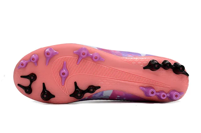 Nike Mercurial Superfly Multicolor Pink High-Cut Ankle Collar Geometric Camo Upper Firm-Ground Soccer Shoes 17