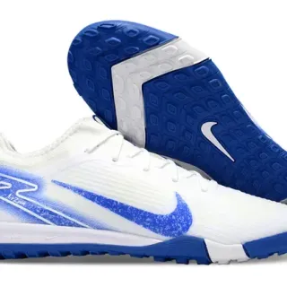 Nike Mercurial Turf Blancos y Azul Real Zapatos de Fútbol