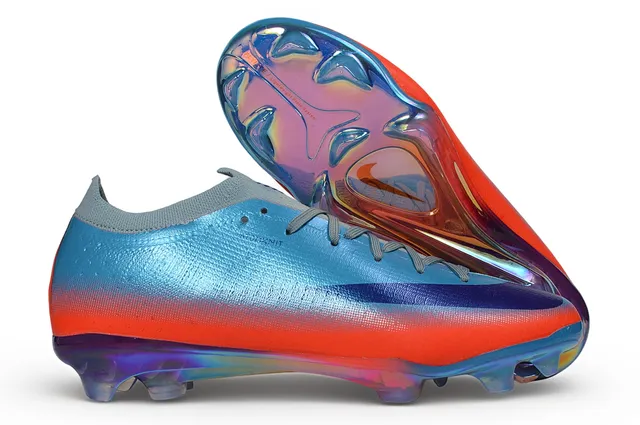 Nike Mercurial Vapor Blue Orange Low-Cut Knit Upper Asymmetric Lacing Firm-Ground Soccer Shoes 6